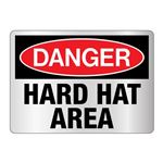 Danger Hard Hat Area - 10" x 14" Reflective Sign